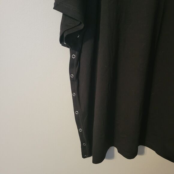 Renova Womens Medical Surgical Recovery Short Sleeve Top Shoulder Side Snaps 3XL - Picture 4 of 6